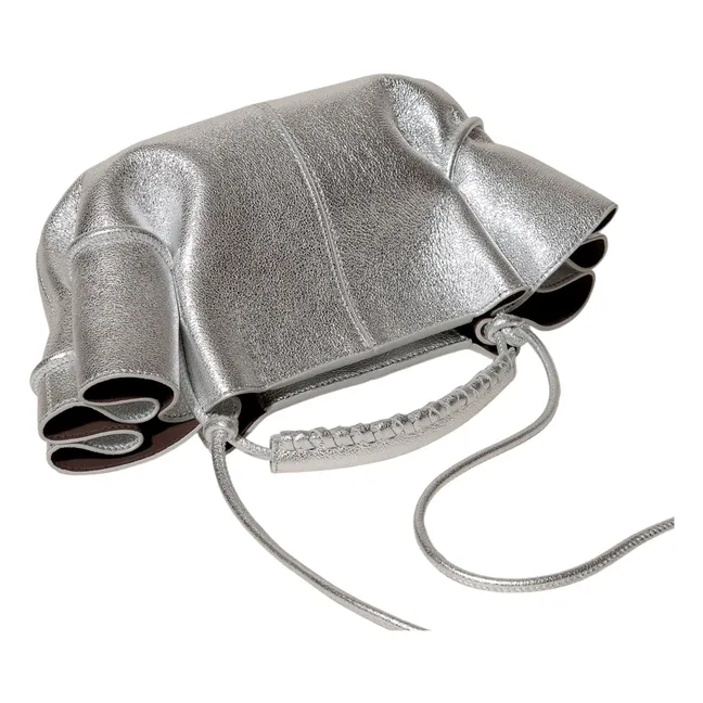 Arta Mini Metallic bag | Silver