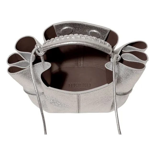 Arta Mini Metallic bag | Silver