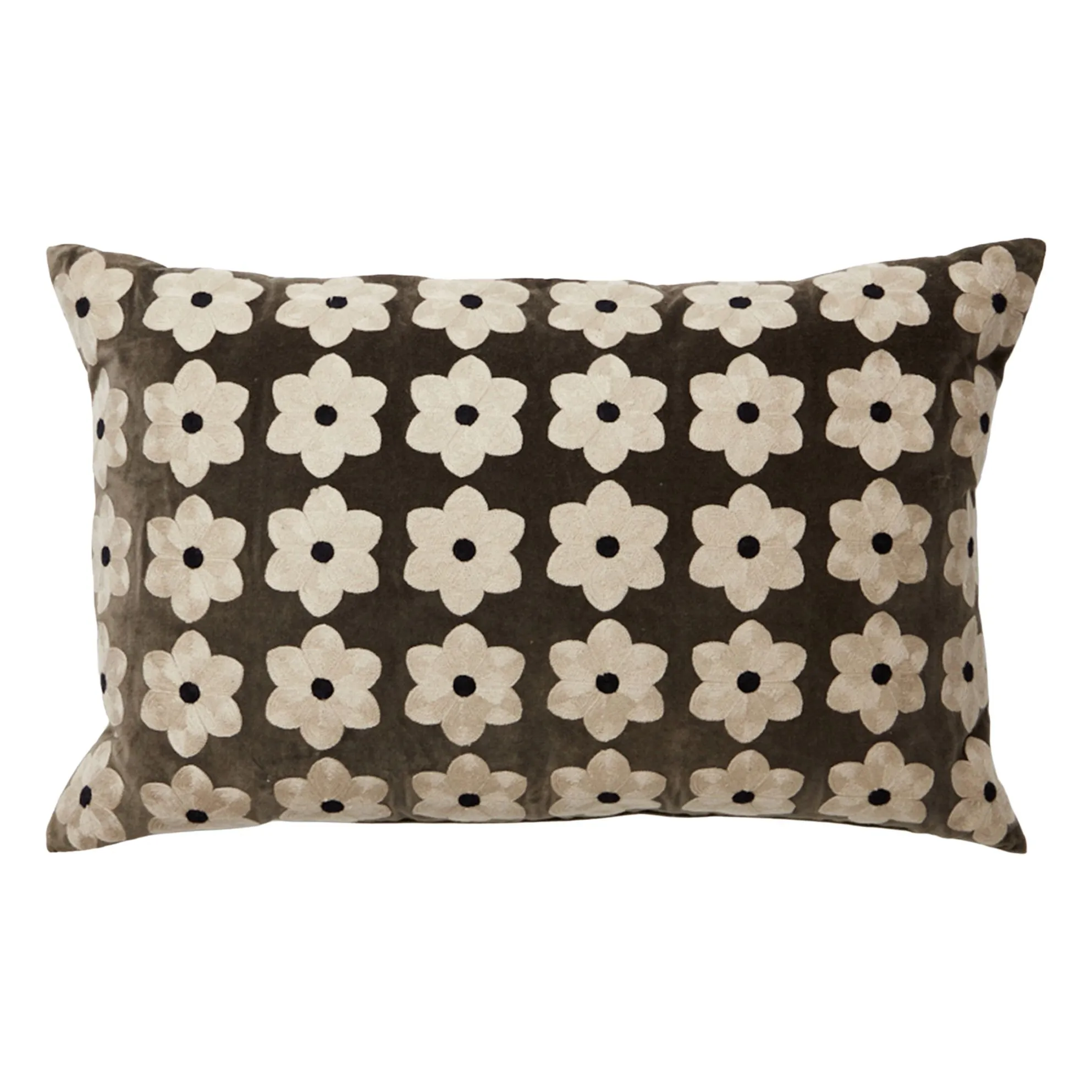 Olsson & Jensen Taupe Brown Daisy Cushion Cover