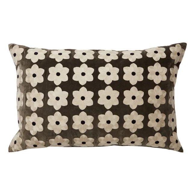 Daisy cushion cover | Taupe brown