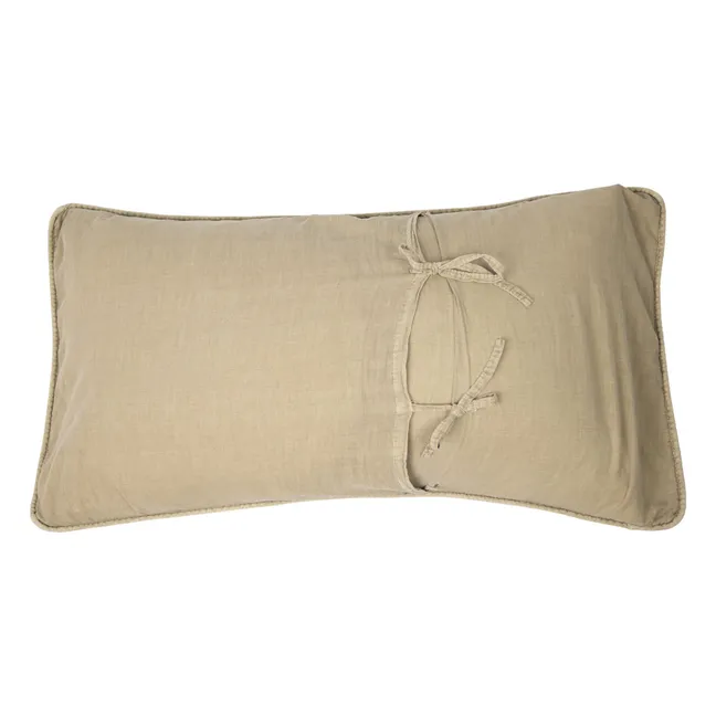 Housse de coussin en velours Sara | Taupe
