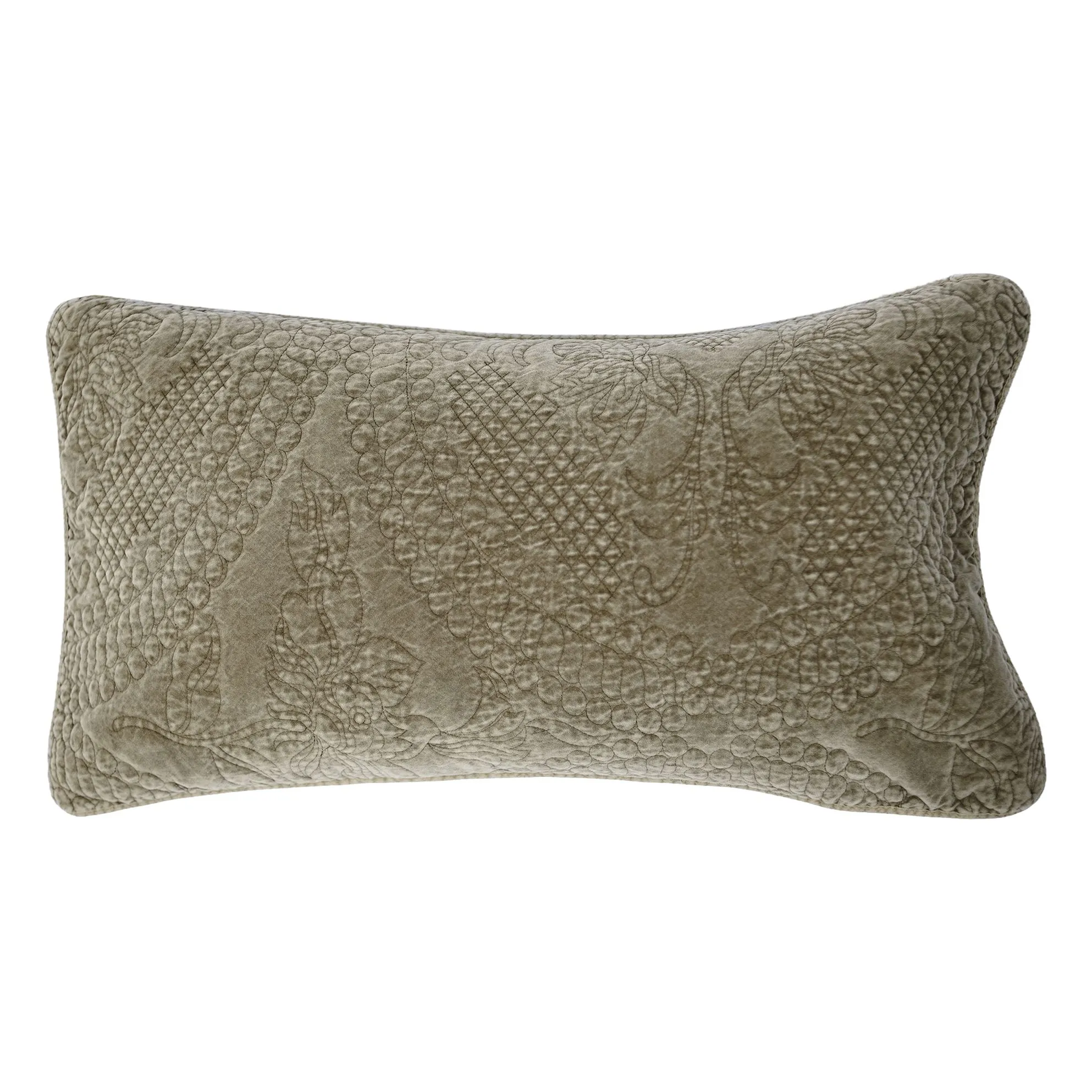 Housse de coussin en velours Sara | Taupe- Image produit n°0