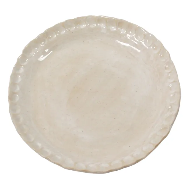 Platos de postre Florence Ø24 cm - Lote de 4 | Crema
