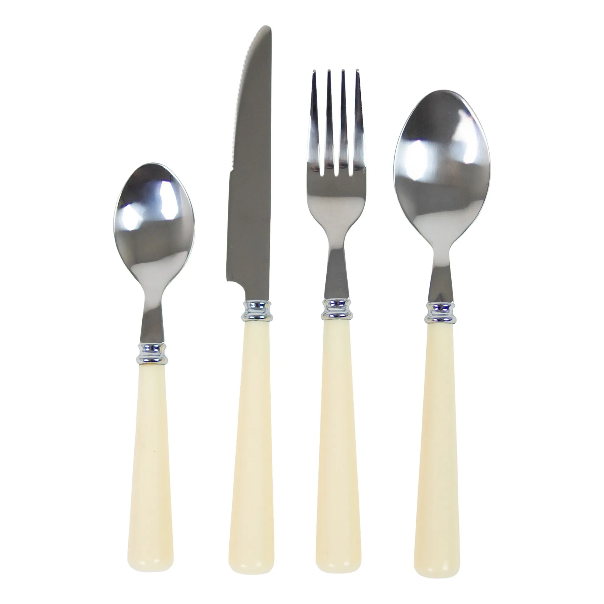 Olsson & Jensen Off White Lotta Cutlery - Set Of 24 Pieces