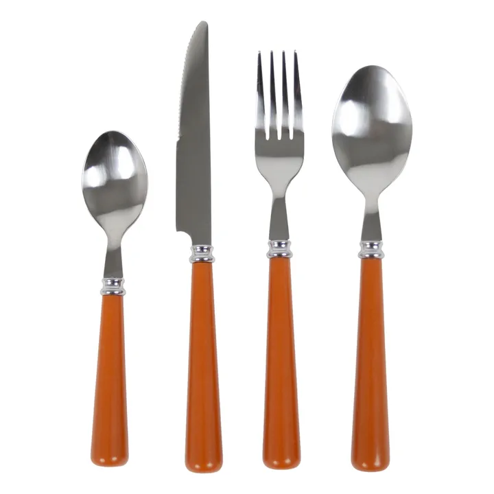 Couverts Lotta - Set de 24 pièces | Orange- Image produit n°0