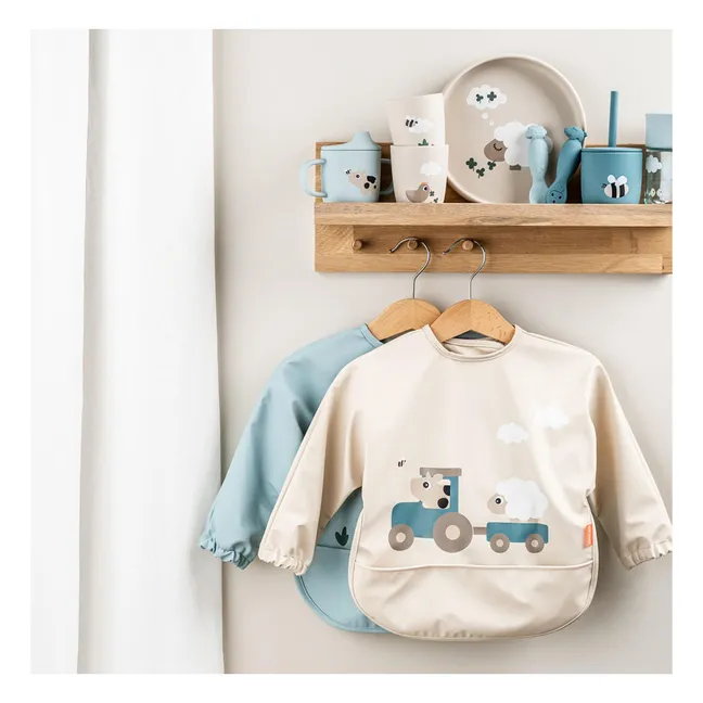 Tazas Tiny Farm con pajita - Lote de 2 | Azul