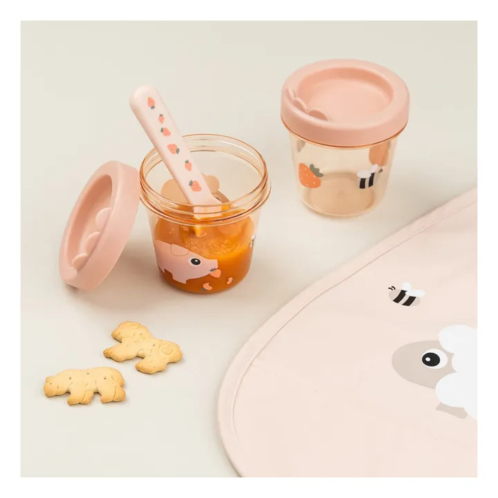 Boîtes à repas en tritan Tiny Farm - Set de 2 | Rose- Image produit n°2