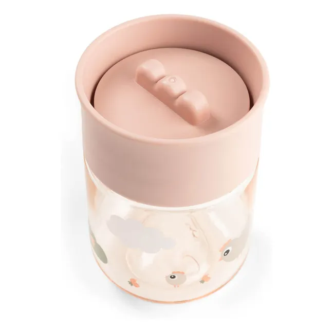 Tasse d'apprentissage 360° en tritan Tiny Farm | Rose