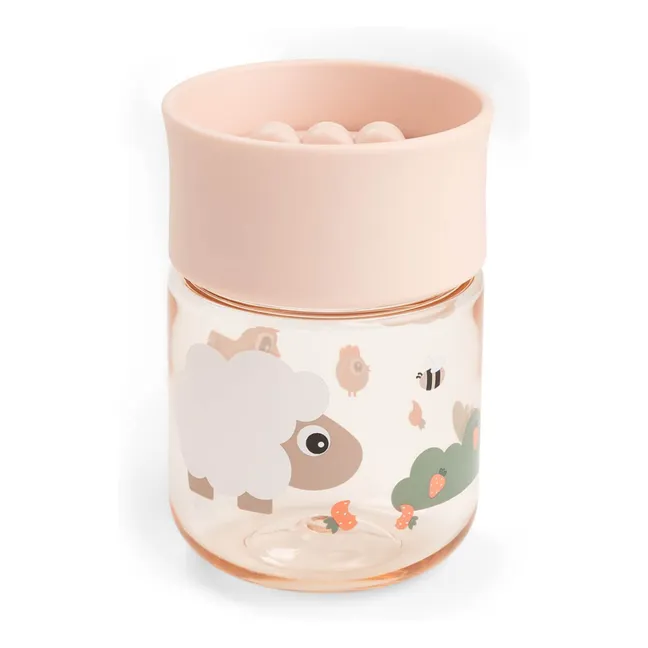 360° learning mug in tritan Tiny Farm | Pink