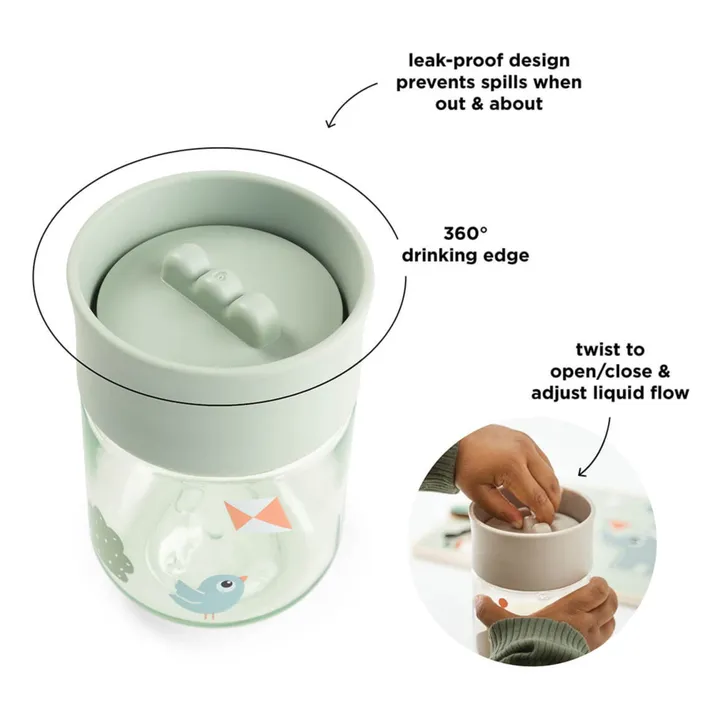Tasse d'apprentissage 360° en tritan Playground | Vert- Image produit n°4