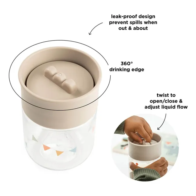 Celebration 360° learning mug in tritan | Sand