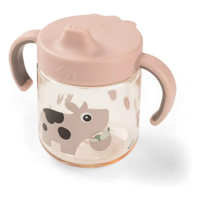 Tasse d'apprentissage en tritan Tiny Farm | Rose