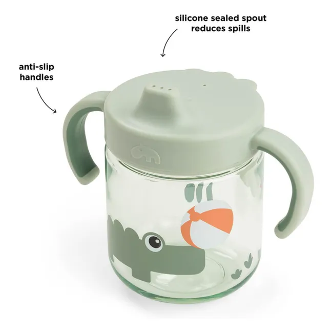 Tasse d'apprentissage en tritan Playground | Vert