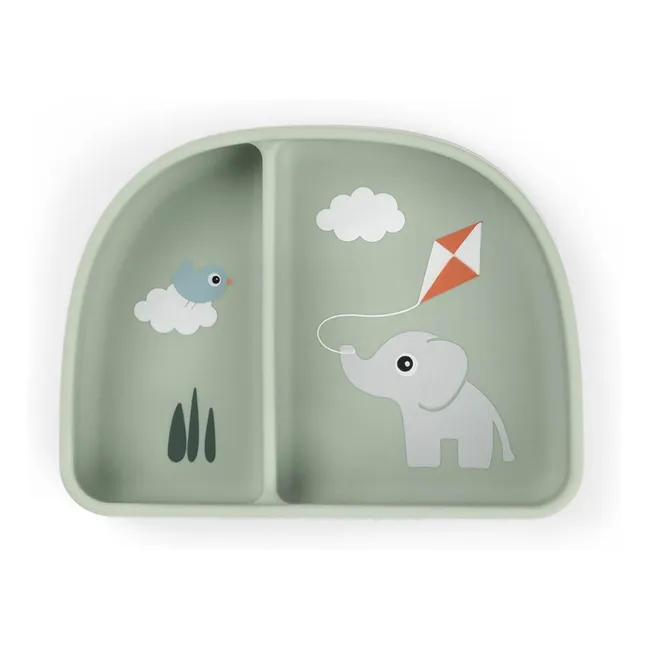 Bol compartimenté avec ventouse Playground | Vert