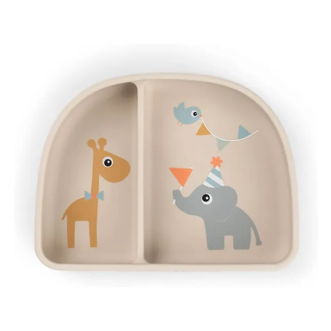 Celebration compartmentalized bowl with suction cup | Sand