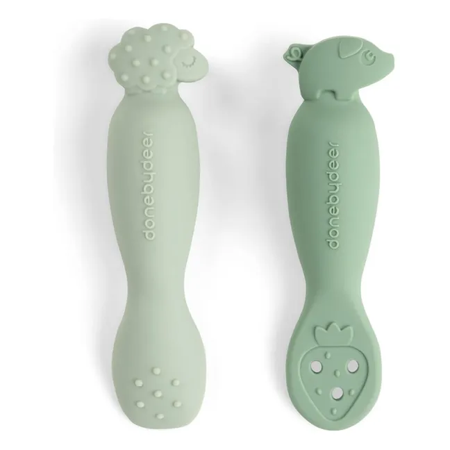 Tiny Farm learning spoons - Set of 2 | Green