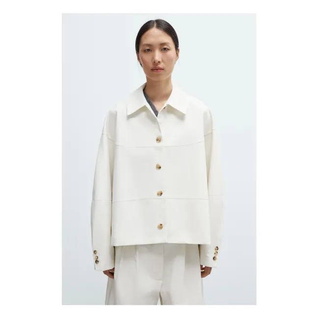 Jacke Cocoon Baumwolle | Elfenbeinfarben