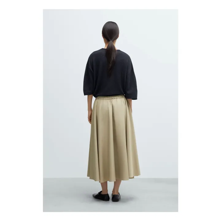 Falda de algodón | Camel- Imagen del producto n°4