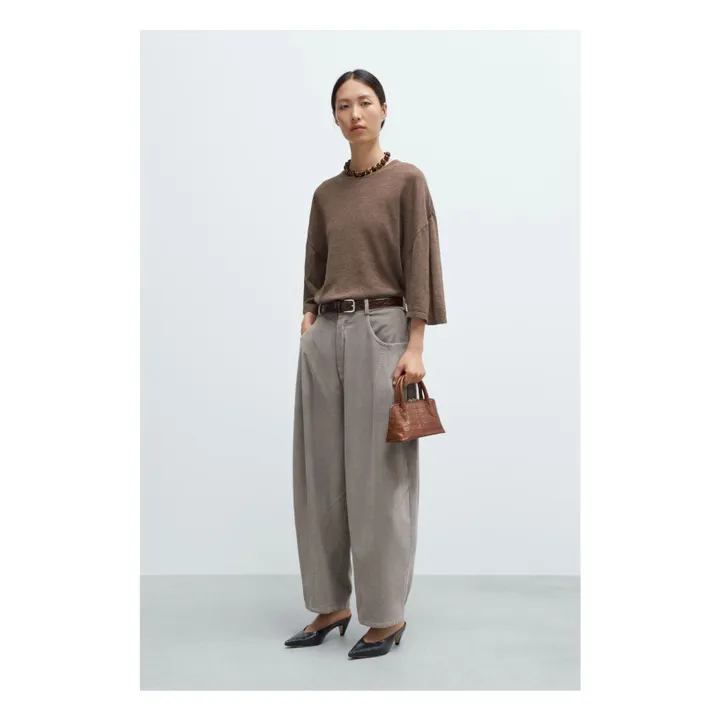 Pantalones anchos de pana | Gris- Imagen del producto n°2