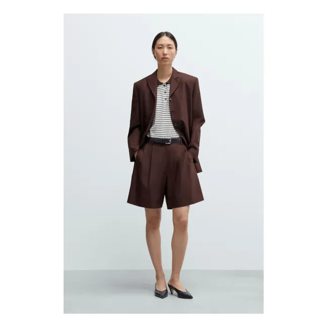 Bermuda Tailored Wool | Burgundy