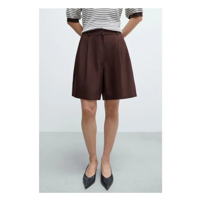 Bermuda sartoriali in lana | Burgundy