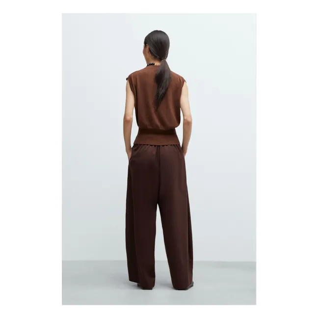 Pantalon Croisé Tailored Laine | Burgundy