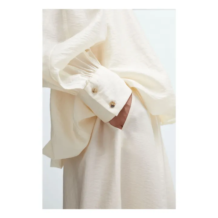 Blusa de manga globo Marfil | Crema- Imagen del producto n°3