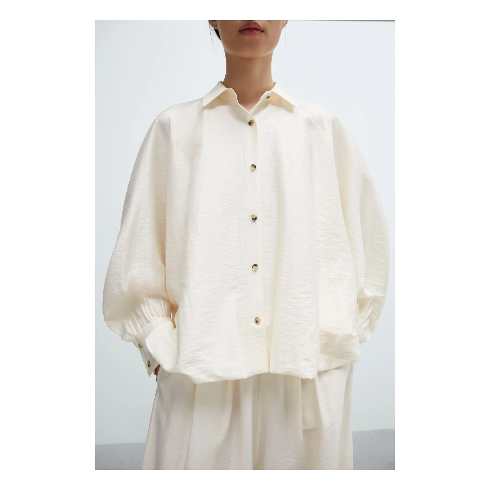 Blouse Manches Ballons Marfil | Crème- Image produit n°1
