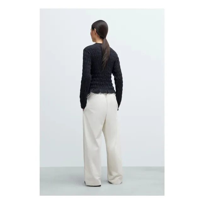 Merino Wool Cardigan | Charcoal grey