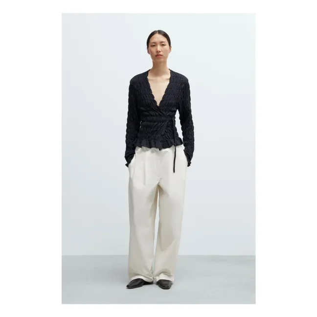 Strickjacke aus Merinowolle | Anthrazit