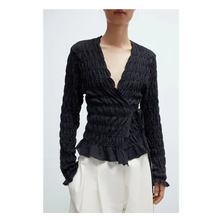 Cárdigan de lana merina | Gris Antracita- Imagen del producto n°1