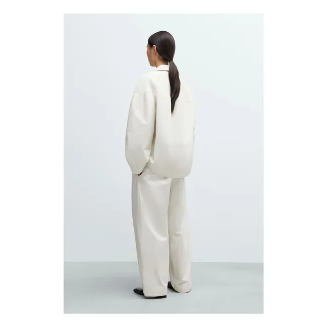 Chaqueta de algodón Cocoon | Marfil