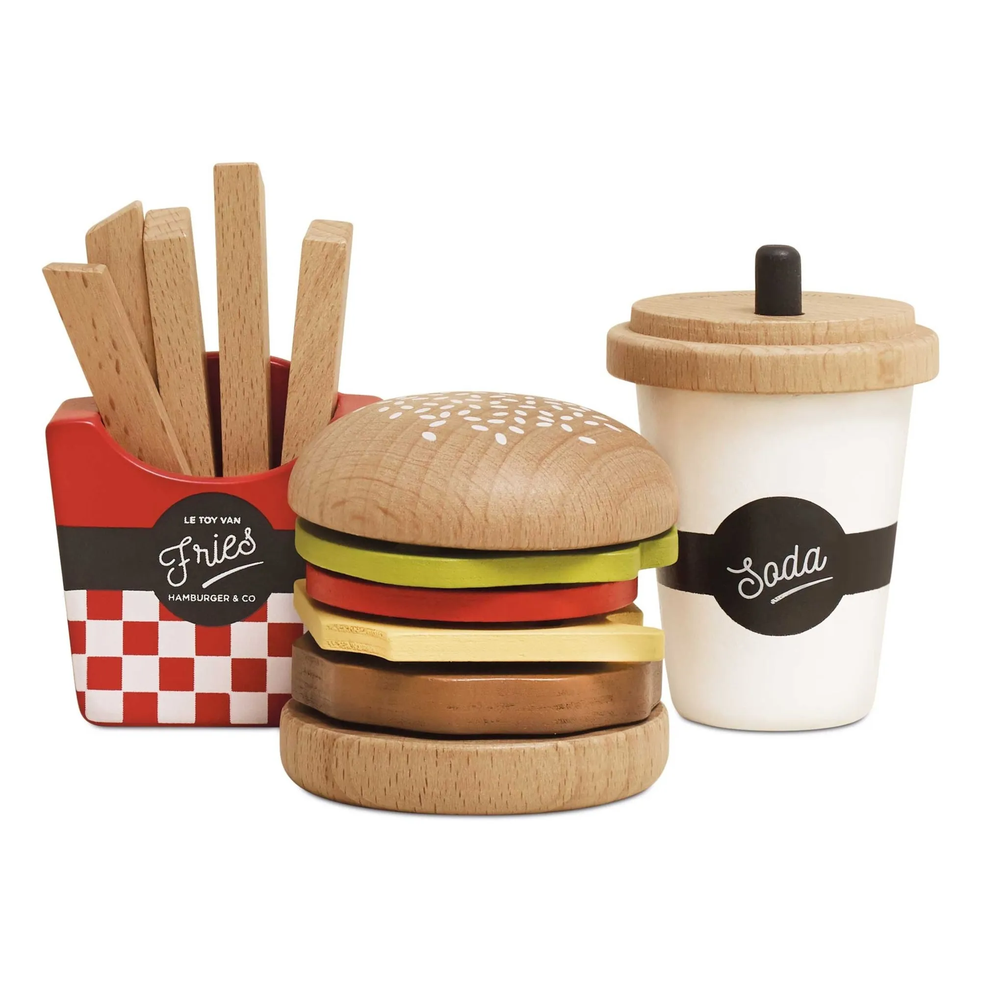 Le Toy Van Multicoloured Burgers, Fries And Sodas