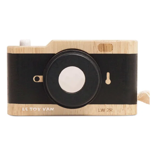 Appareil photo kaléidoscope en bois | Noir
