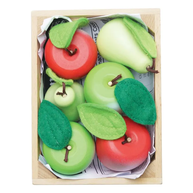 Cagette de pommes et poires du marché