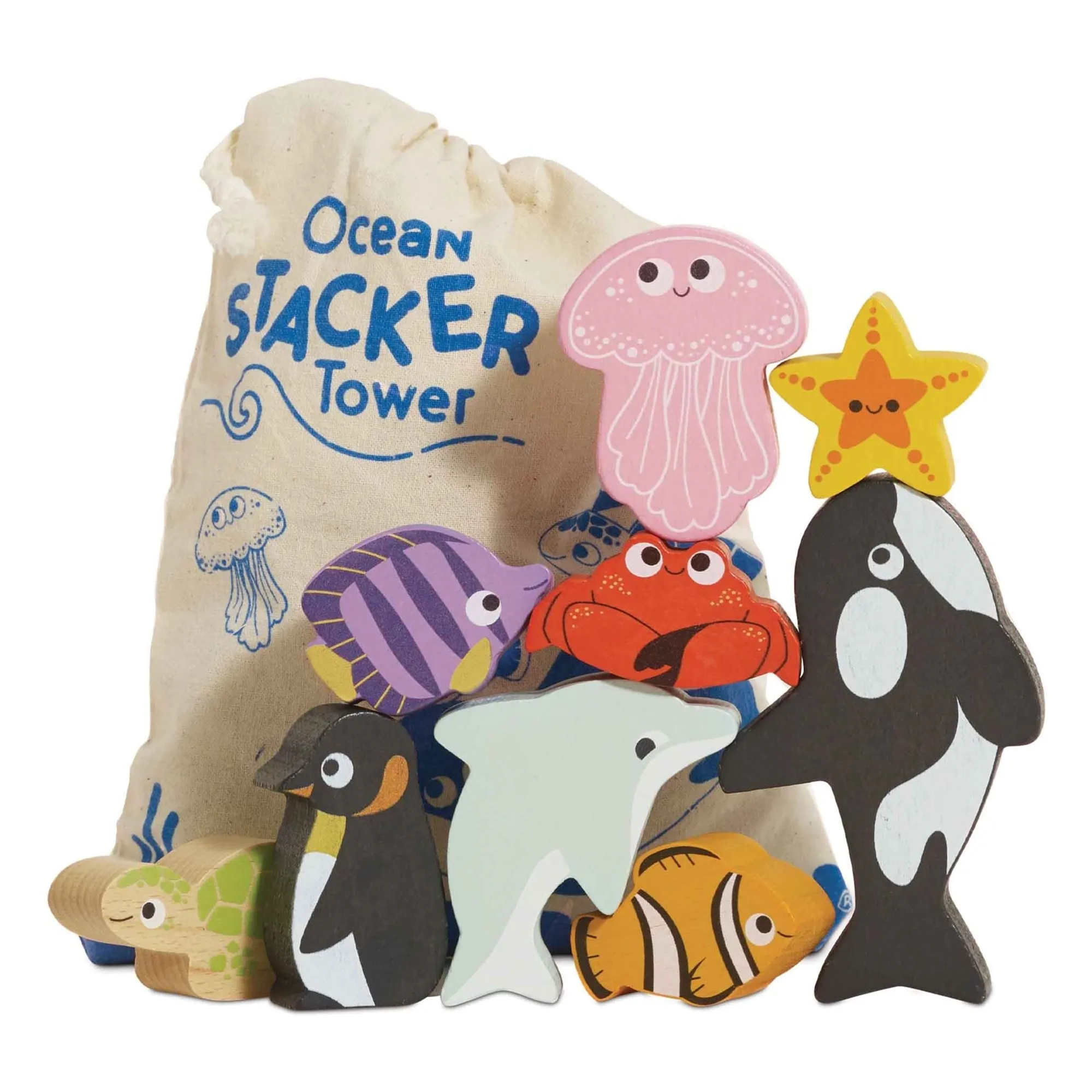 Le Toy Van Multicoloured Ocean Animals Balance Game
