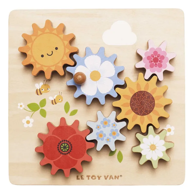 Ingranaggi in legno Api e fiori 