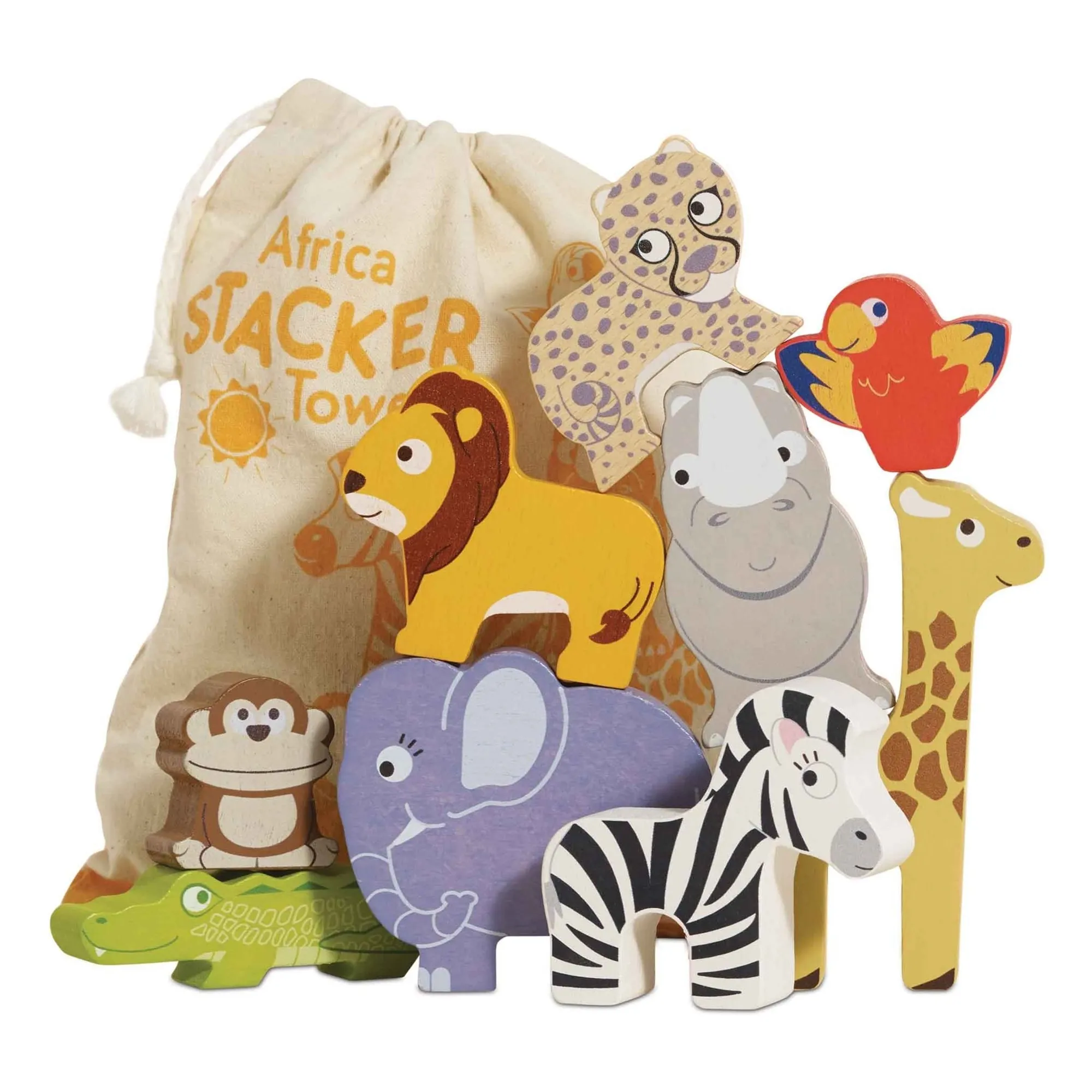 Le Toy Van Multicoloured Balance Game Animals Of Africa