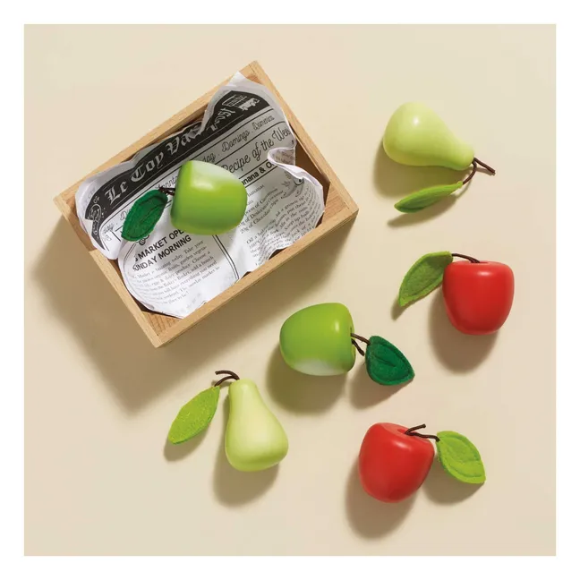 Cagette de pommes et poires du marché