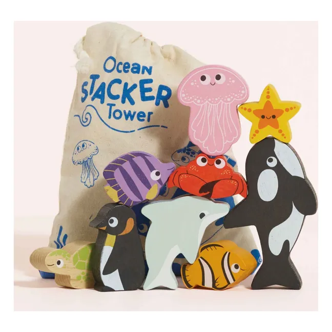 Gioco di equilibrio degli animali dell'oceano 