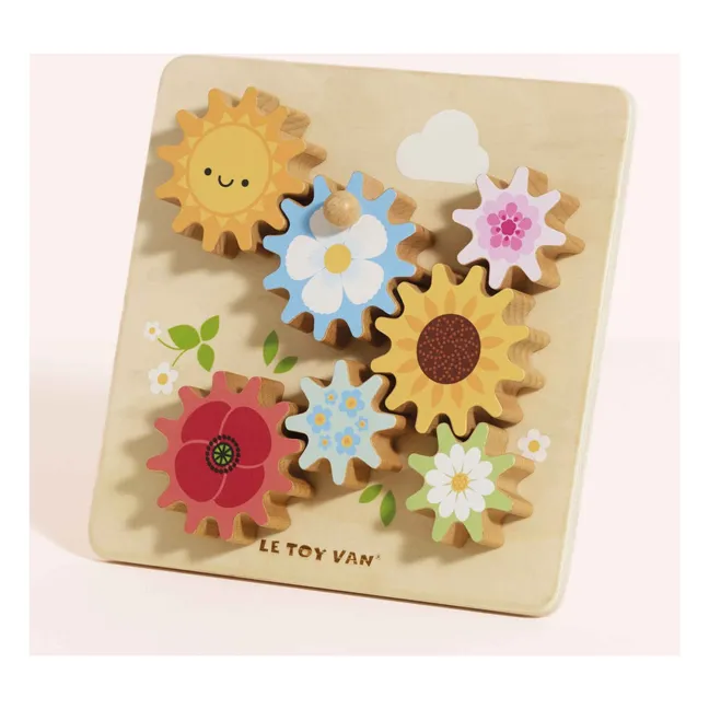 Ingranaggi in legno Api e fiori 