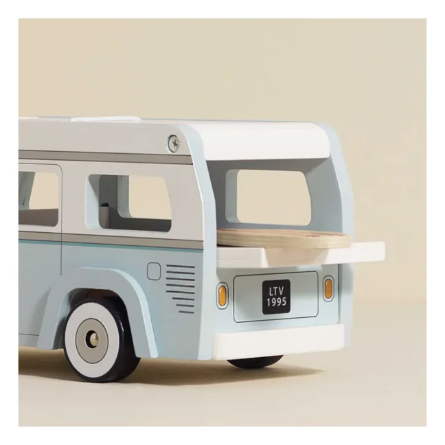 Wohnmobil aus Holz | Blau