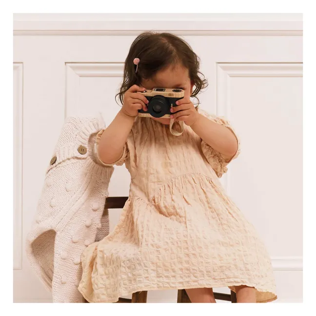 Appareil photo kaléidoscope en bois | Noir