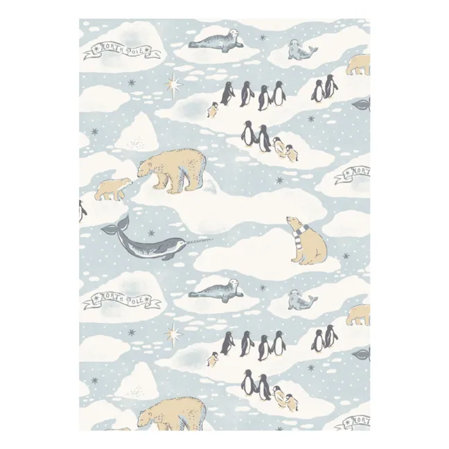 Pyjamas with feet Ski Organic cotton | Blue