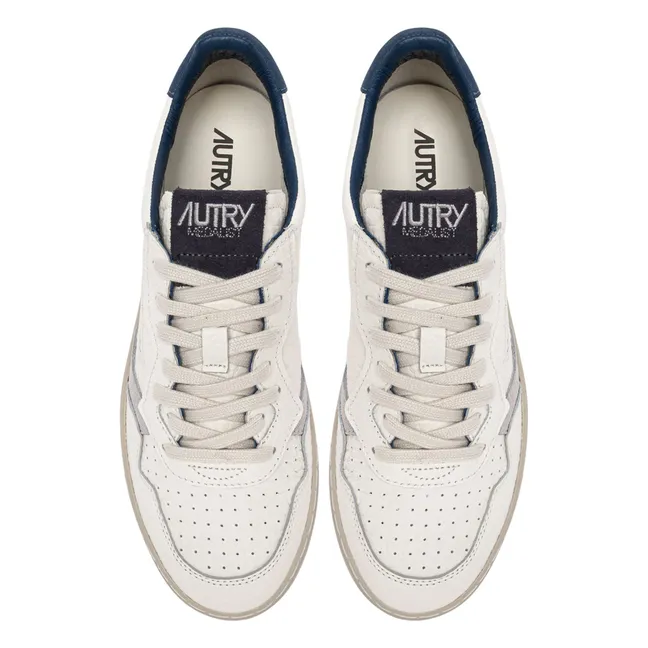 Sneakers Medalist Low Genarbtes Leder Und Wildleder | Blau