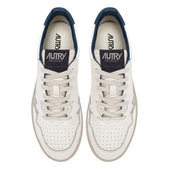 Baskets Medalist Low Cuir Grainé Et Suède | Bleu- Image produit n°3