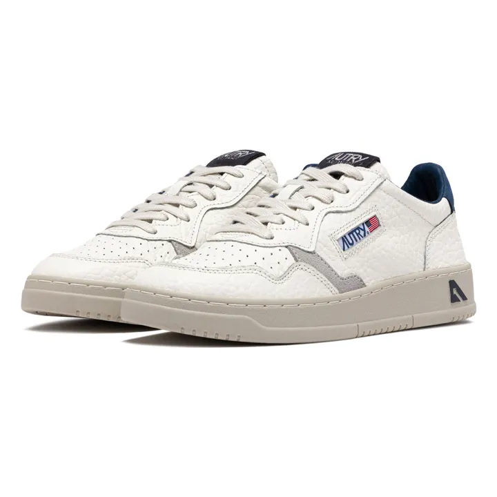 Baskets Medalist Low Cuir Grainé Et Suède | Bleu- Image produit n°1