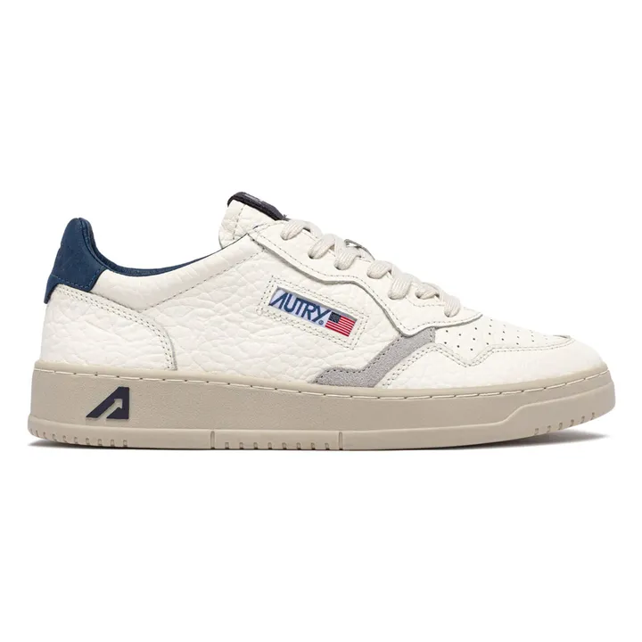 Baskets Medalist Low Cuir Grainé Et Suède | Bleu- Image produit n°0