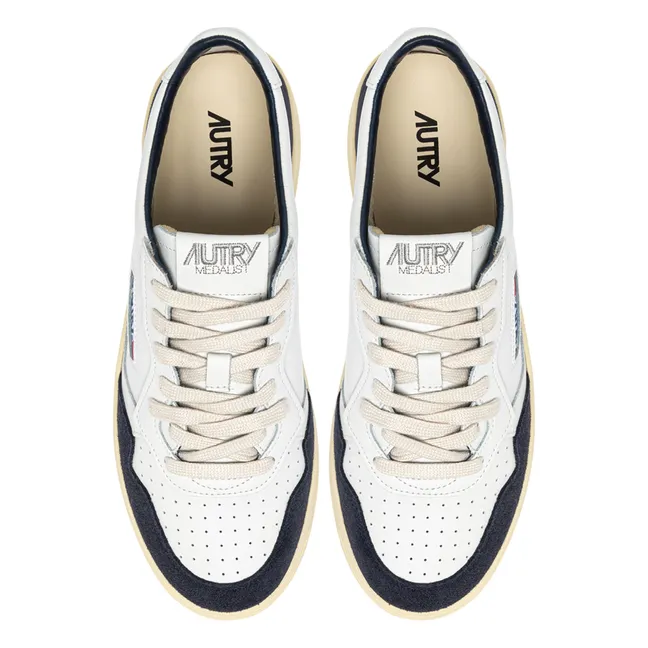 Zapatillas Medalist Low de piel y ante | Azul Petróleo