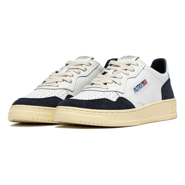 Zapatillas Medalist Low de piel y ante | Azul Petróleo